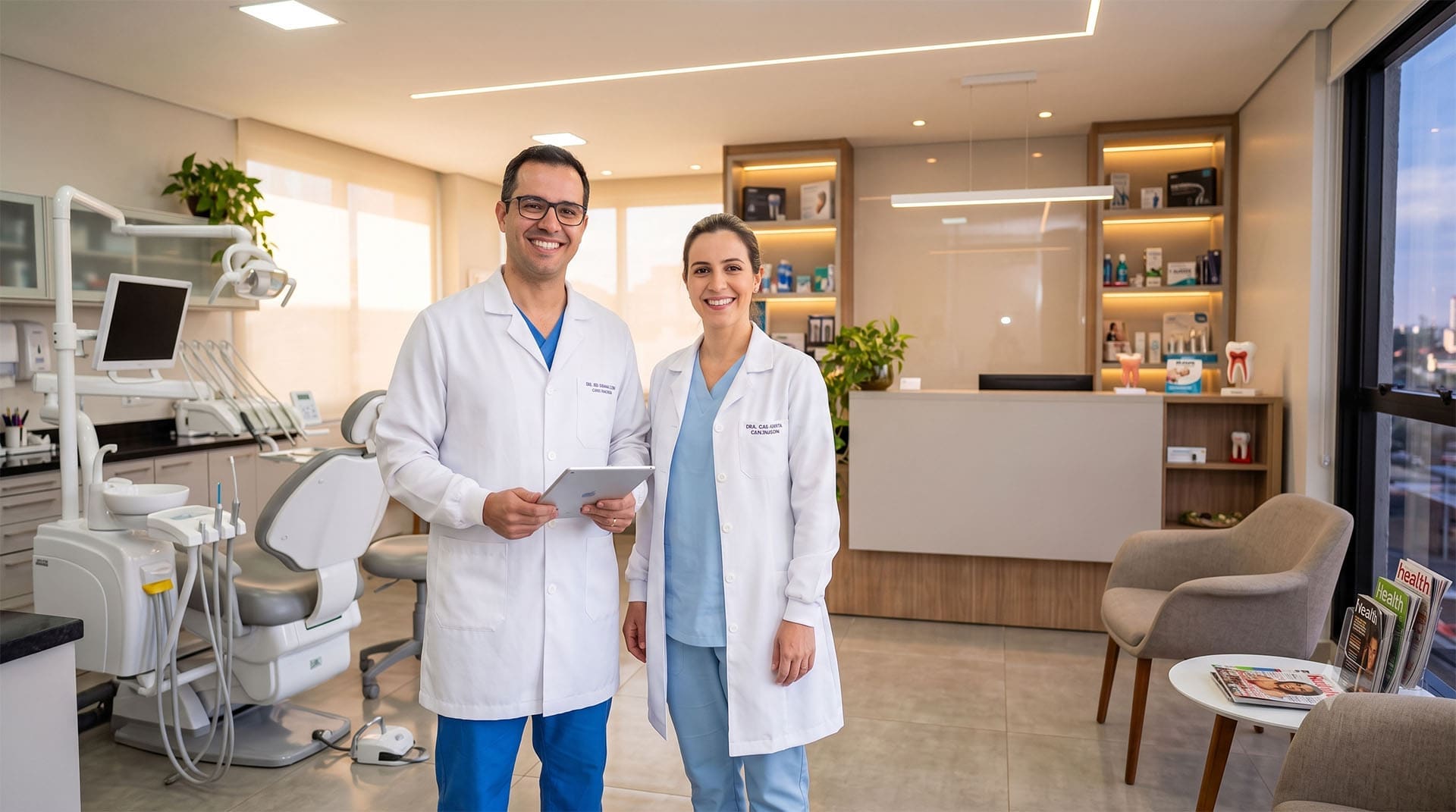 Dentistas em consultório — credenciamento de clínicas parceiras Exclusivo Odonto